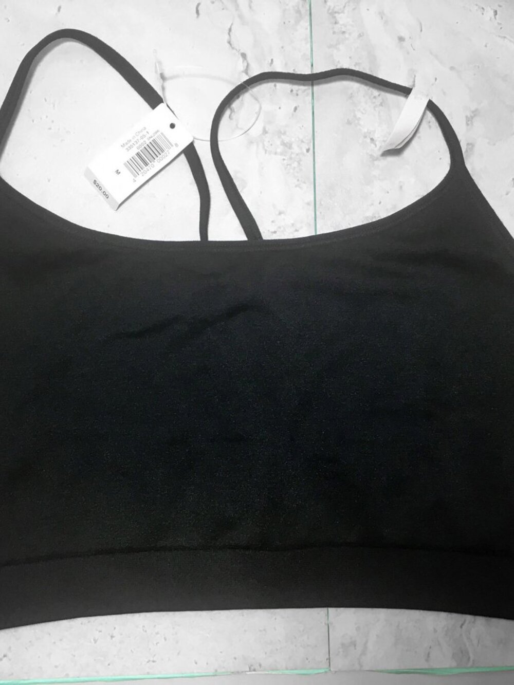 NWT Gap Body Seamless Racerback Bralette - Black Size M Wireless